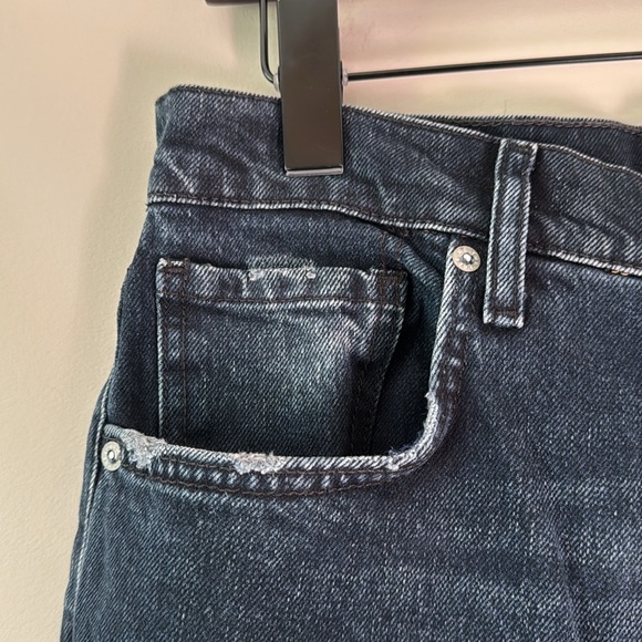 FREE PEOPLE WE THE FREE DISTRESSED, FRAYED HEM, BUTTON FLY JEANS 31 - Picture 9 of 12